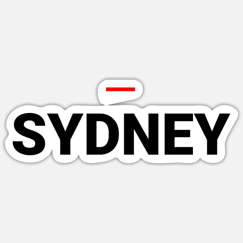 SYDNEY - Sticker size S (10 x 10 cm) - white matte