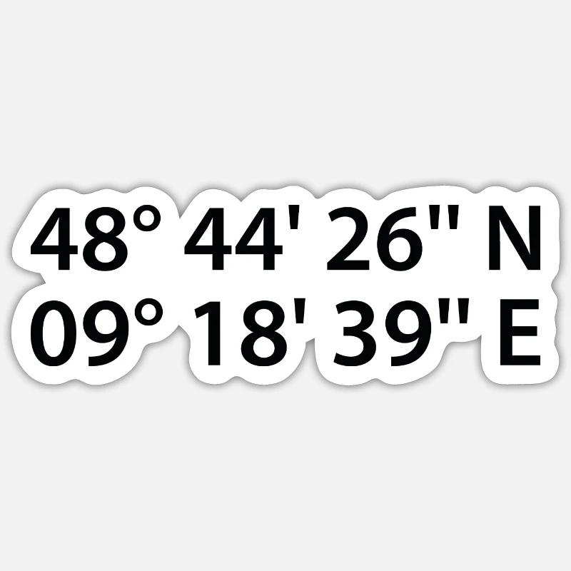 Esslingen am Neckar Coordinates Sticker size S (10 x 10 cm)