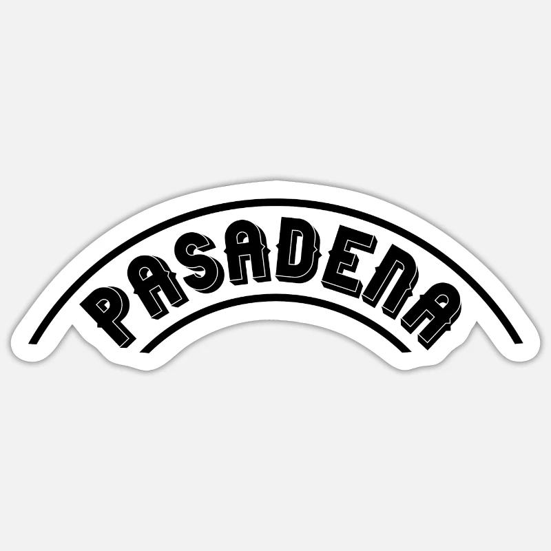Pasadena - Sticker Größe S (10 x 10 cm) - Mattweiß