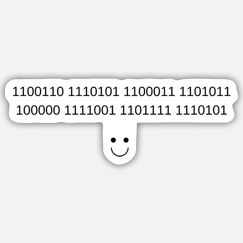 SecretCode2 - Sticker Größe S (10 x 10 cm) - Mattweiß
