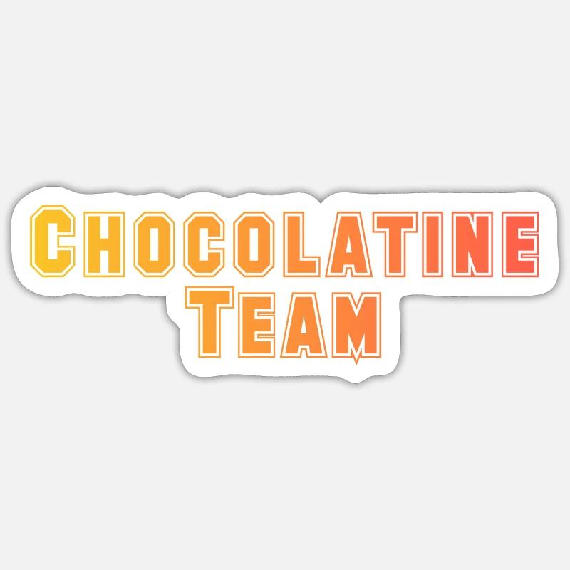 Chocolatine Team - Sticker taille S (10 x 10 cm) - blanc mat