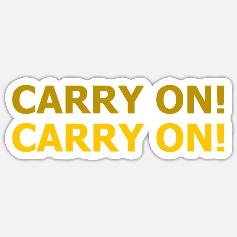 CARRY ON - continuons - Sticker taille S (10 x 10 cm) - blanc mat
