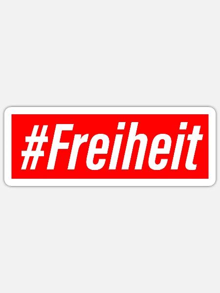 Freiheit - Sticker Größe S (10 x 10 cm) - Mattweiß