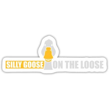 goose on the loose - Sticker Größe S (10 x 10 cm) - Mattweiß - Vorne