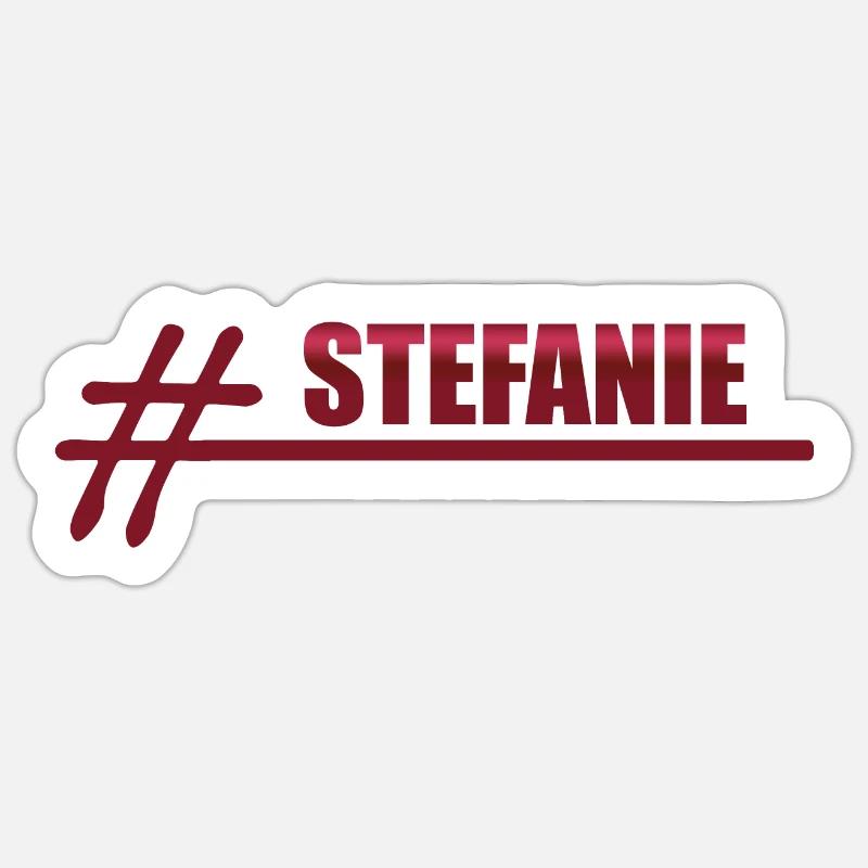 Stefanie - Sticker Größe S (10 x 10 cm) - Mattweiß