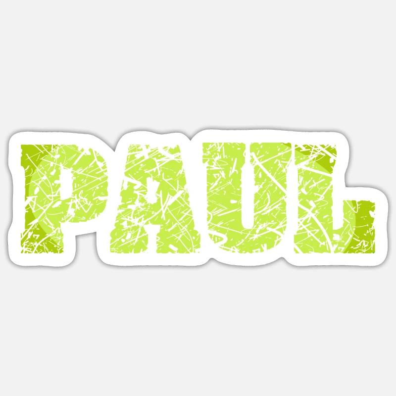 Paul - Sticker size S (10 x 10 cm) - white matte