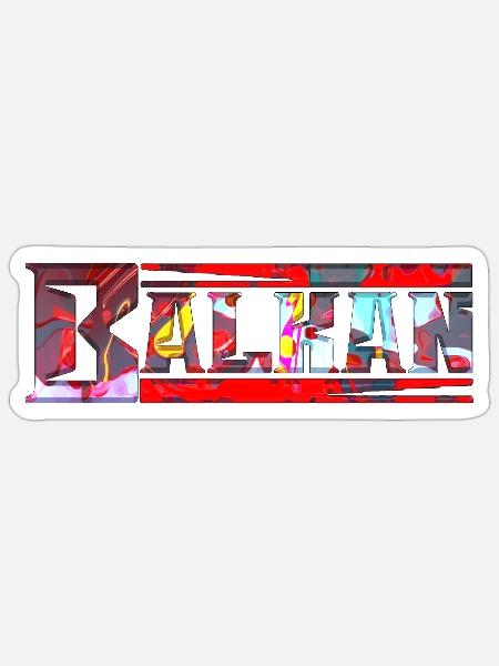 Exyu Balkan Rock Bosnien Kroatien Serbien - Sticker Größe S (10 x 10 cm) - Mattweiß