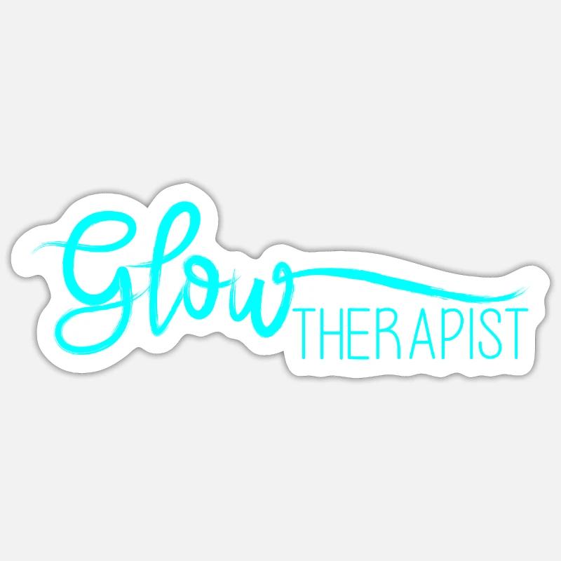 Glow Therapist 2 - Sticker size S (10 x 10 cm) - white matte