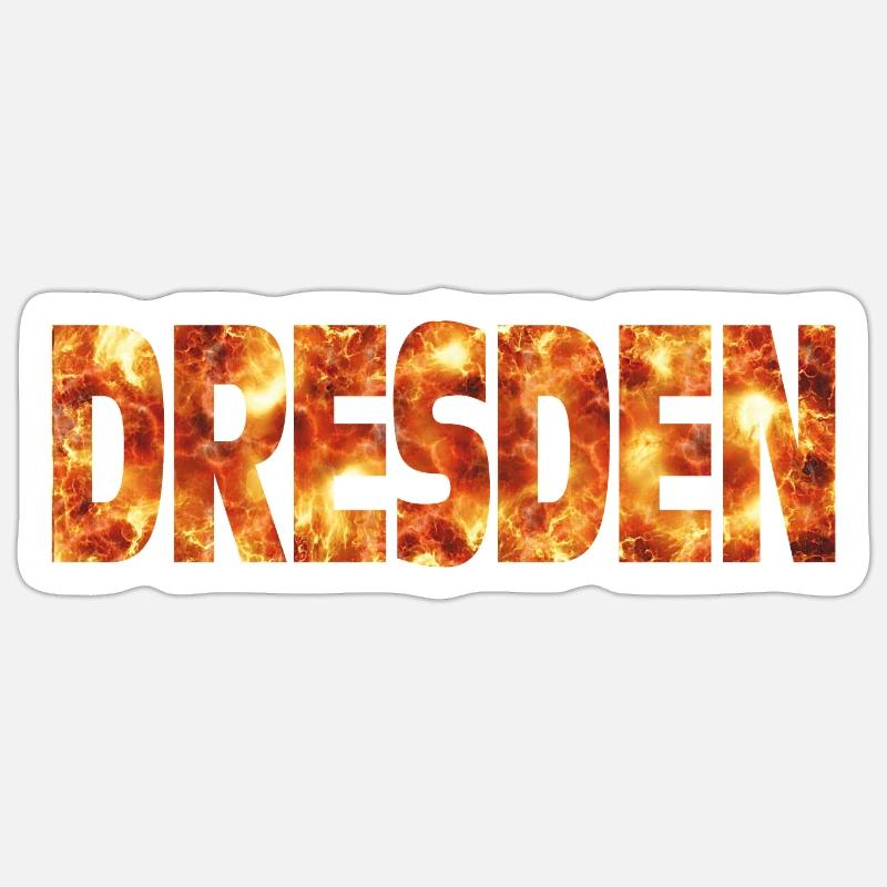 Dresden - Sticker Größe S (10 x 10 cm) - Mattweiß