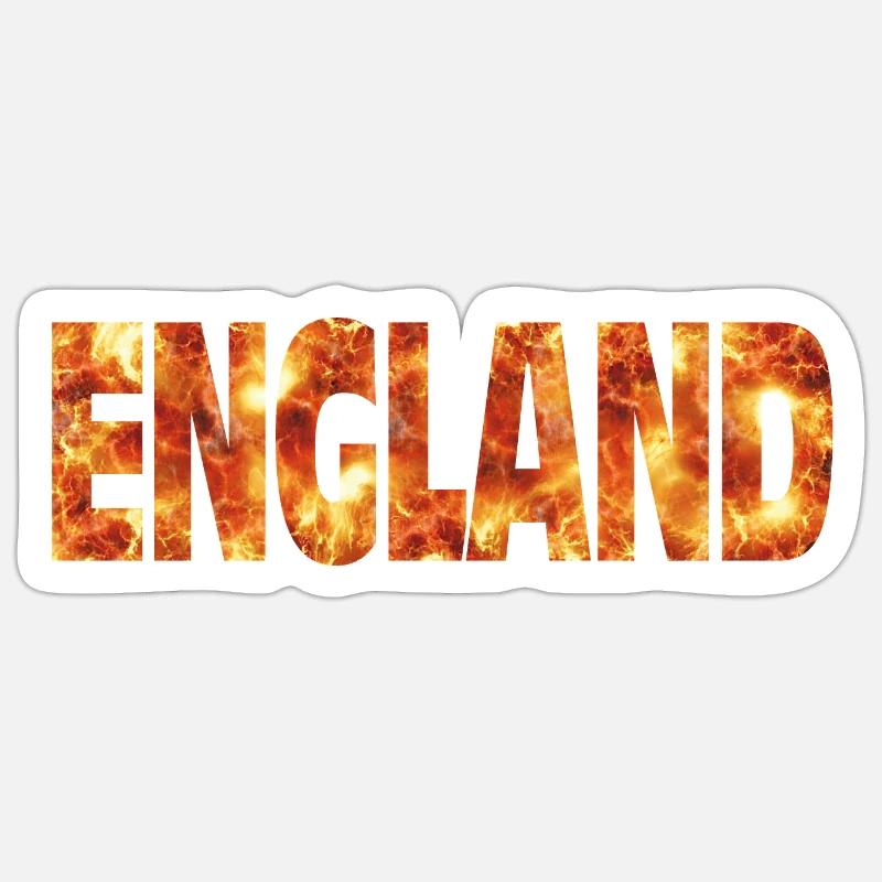 Angleterre - Sticker taille S (10 x 10 cm) - blanc mat