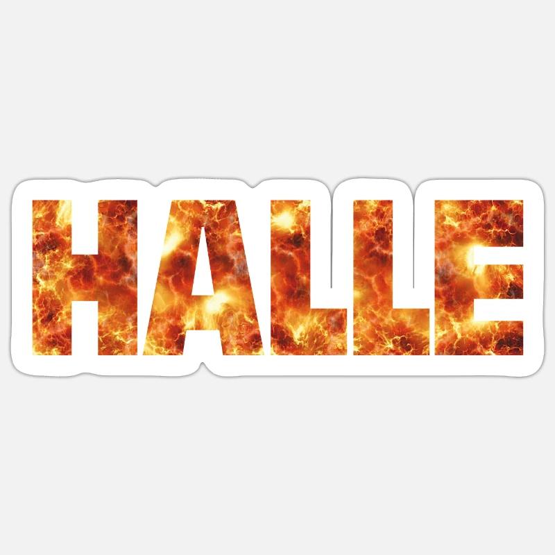 Hall - Sticker size S (10 x 10 cm) - white matte