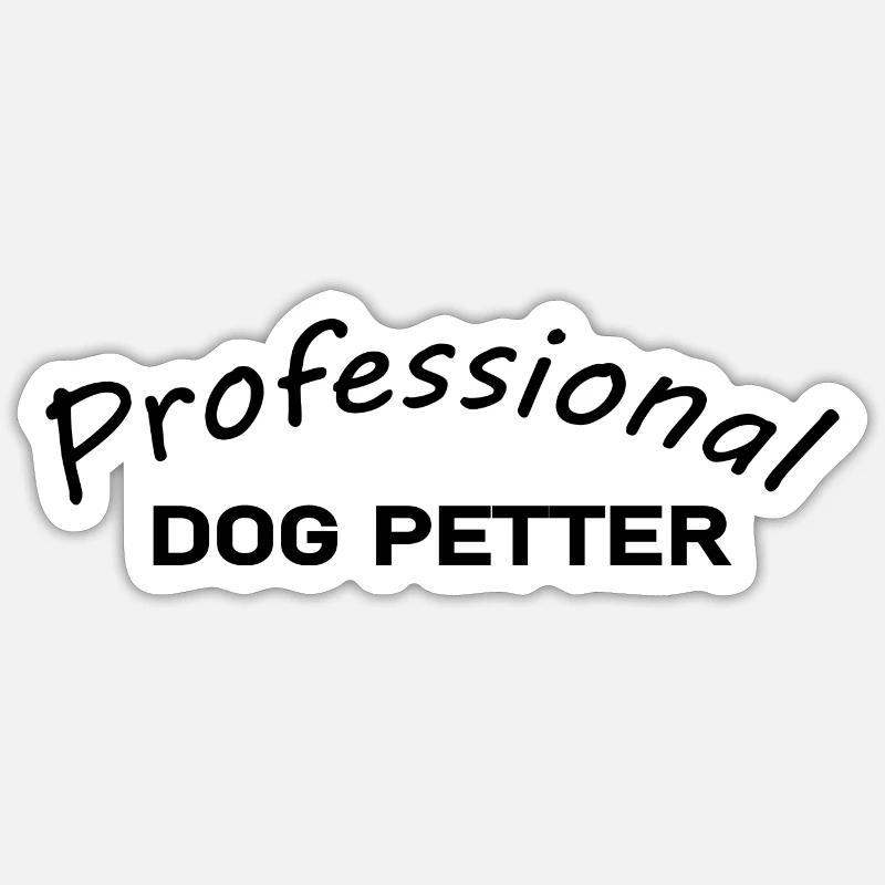 Chien de chien - Sticker taille S (10 x 10 cm) - blanc mat
