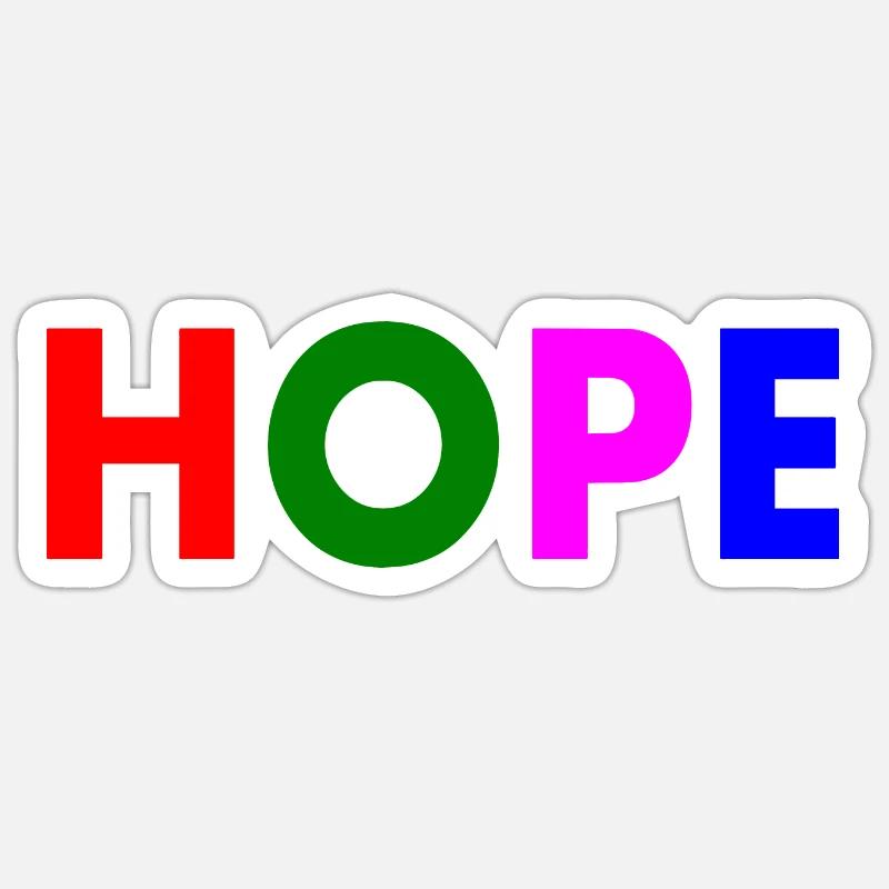Hope - Sticker size S (10 x 10 cm) - white matte