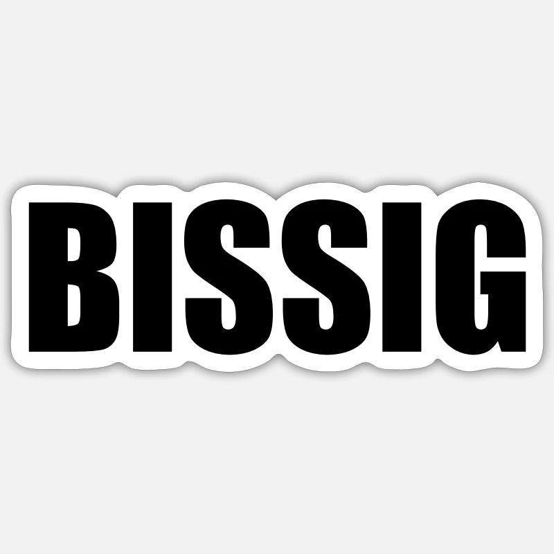 Bissig Sticker Größe S (10 x 10 cm)