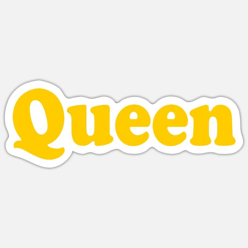 QUEEN - Sticker size S (10 x 10 cm) - white matte