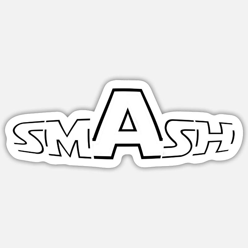 WHITE - SMASH IT - Sticker size S (10 x 10 cm) - white matte