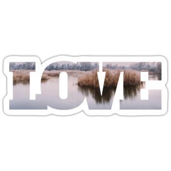 Nature in a love Wonderful views - Sticker size S (10 x 10 cm) - white matte - Front
