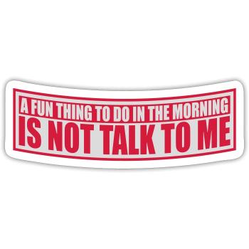 ne me parle pas - Sticker taille S (10 x 10 cm) - blanc mat - Devant
