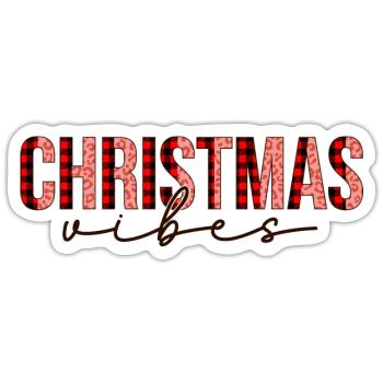 Joyeux Noël, Noël, vacances, jours fériés - Sticker taille S (10 x 10 cm) - blanc mat - Devant