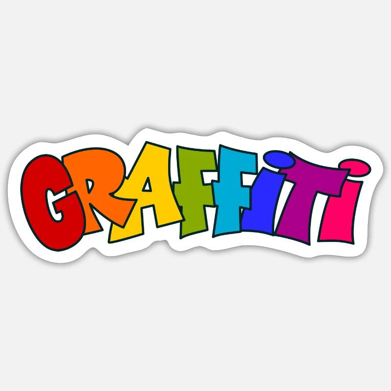Graffiti - Sticker taille S (10 x 10 cm) - blanc mat