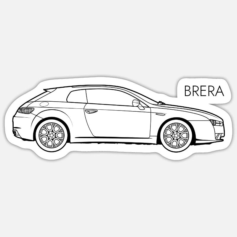 Brera - Sticker taille S (10 x 10 cm) - blanc mat