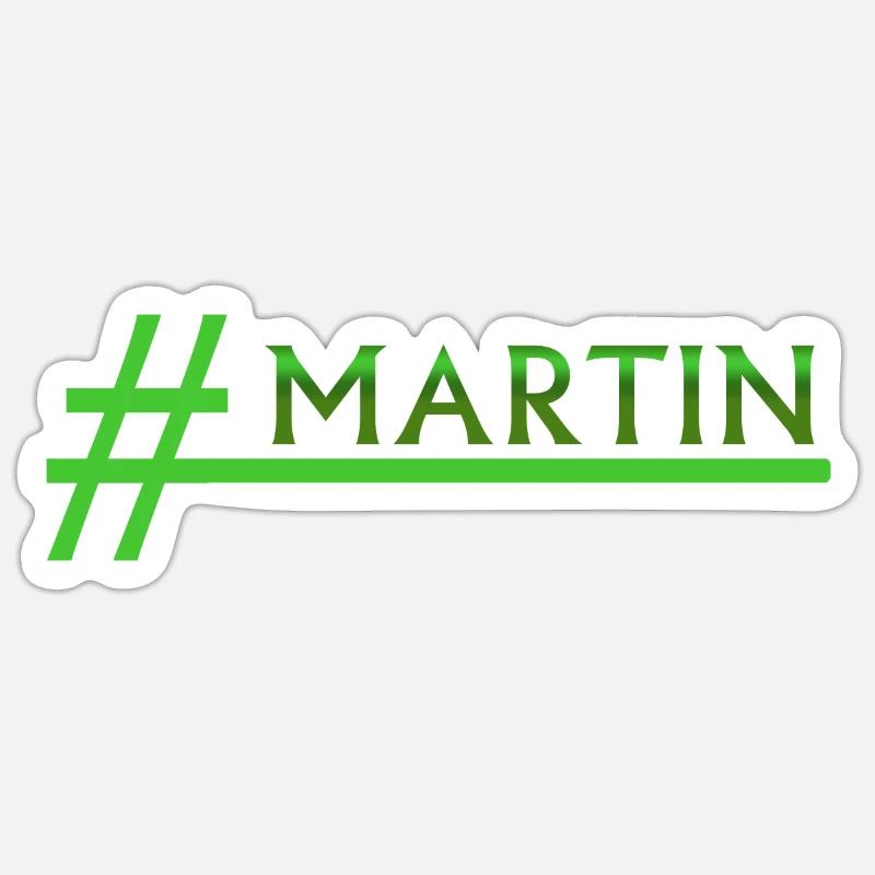 Martin - Sticker size S (10 x 10 cm) - white matte