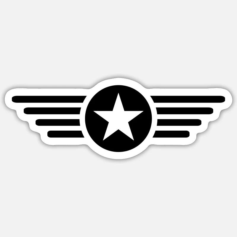 Ich bin ein Stern mit Flügel  - Sticker Größe S (10 x 10 cm) - Mattweiß
