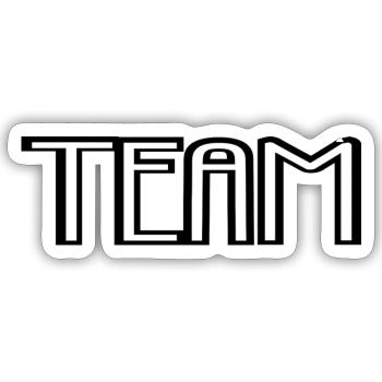 Équipe - Sticker taille S (10 x 10 cm) - blanc mat - Devant