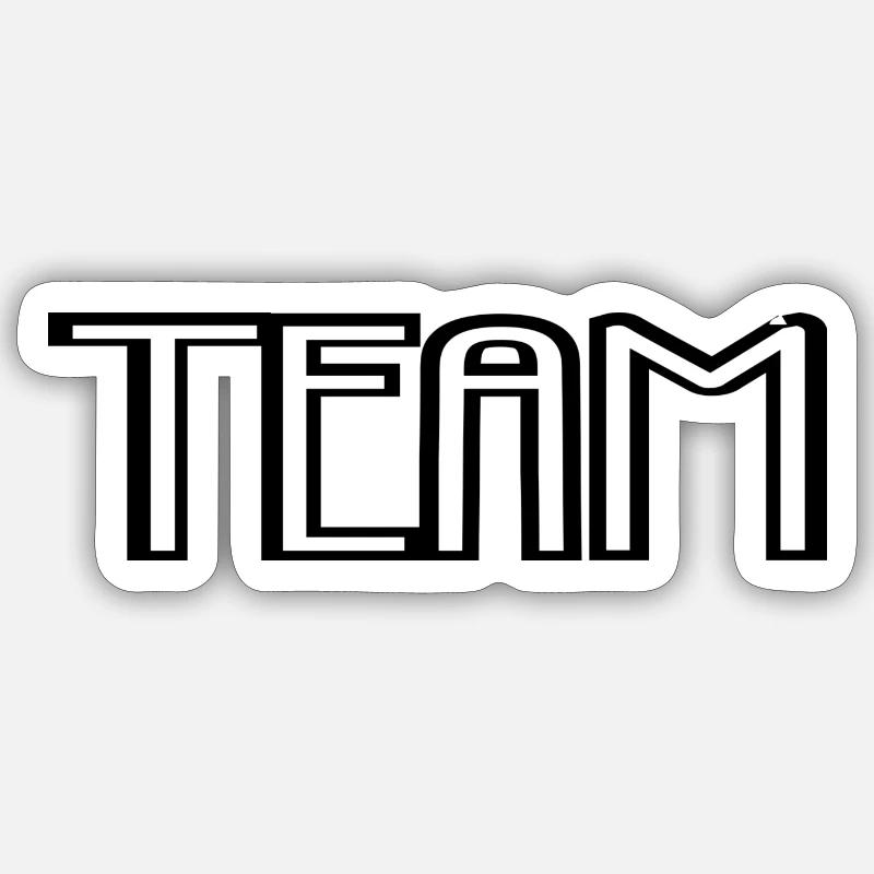 Team - Sticker size S (10 x 10 cm) - white matte