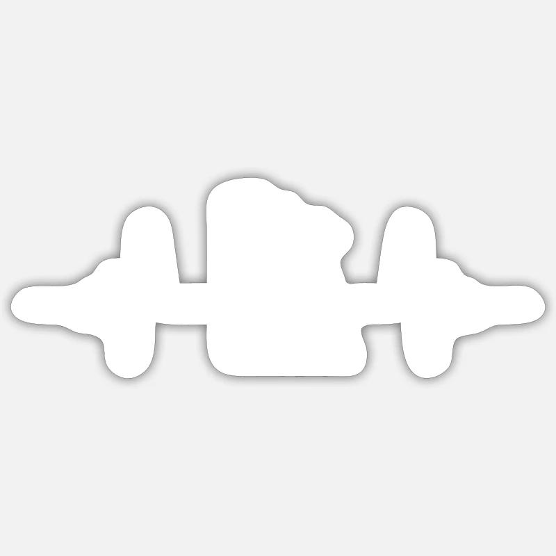 Coffee machine pulse symbol - Sticker size S (10 x 10 cm) - white matte