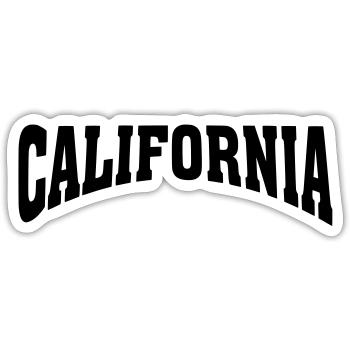 Californie 2 - Sticker taille S (10 x 10 cm) - blanc mat - Devant