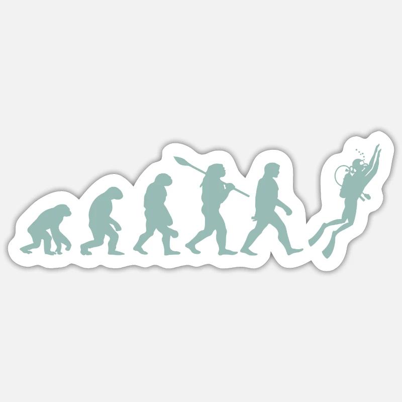Diving evolution Sticker size S (10 x 10 cm)