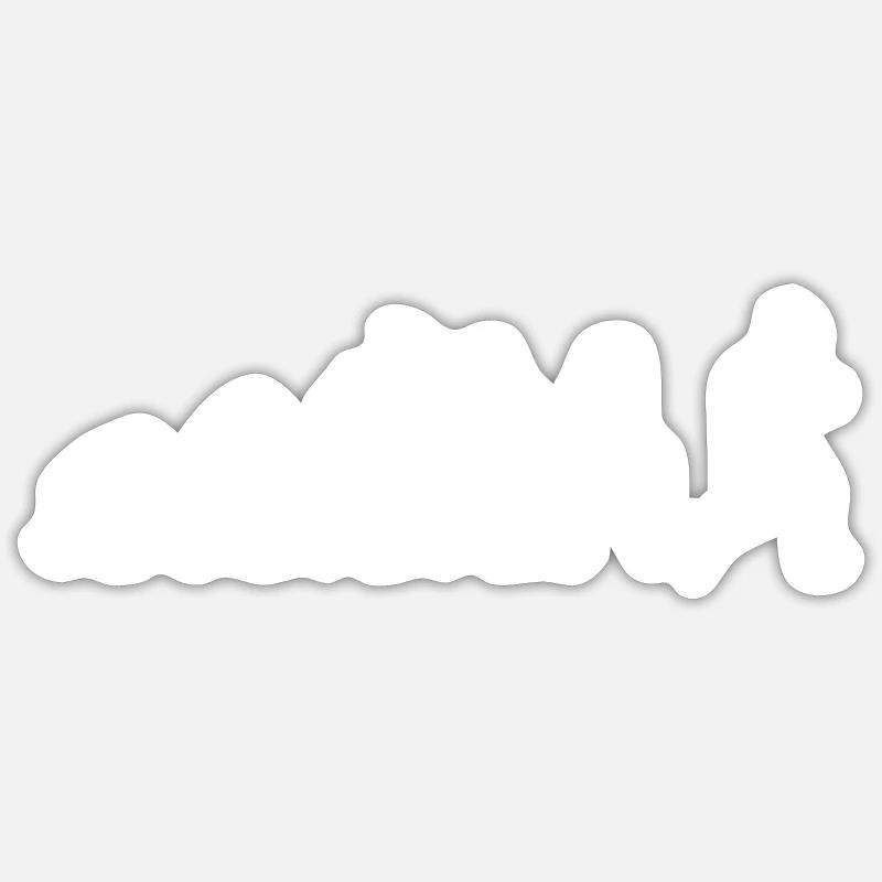 Evolution du marathon - Sticker taille S (10 x 10 cm) - blanc mat