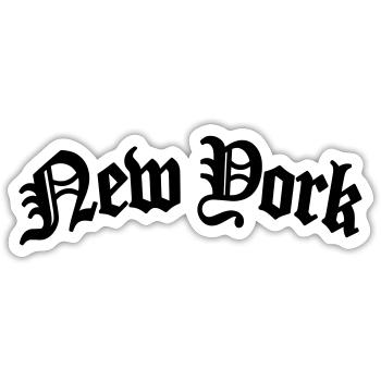 new york - Sticker Größe S (10 x 10 cm) - Mattweiß - Vorne