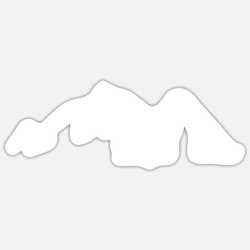 Berg - Camping Wohnwagen - (9) Sticker Größe S (10 x 10 cm)