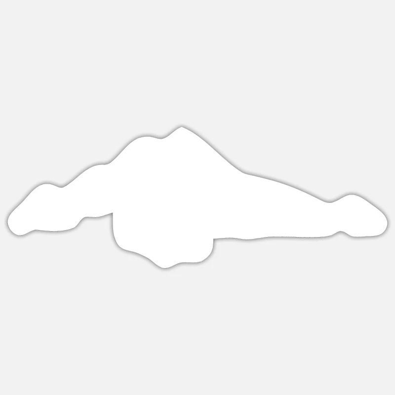 Mountain - Camping Van - (9) - Sticker size S (10 x 10 cm) - white matte