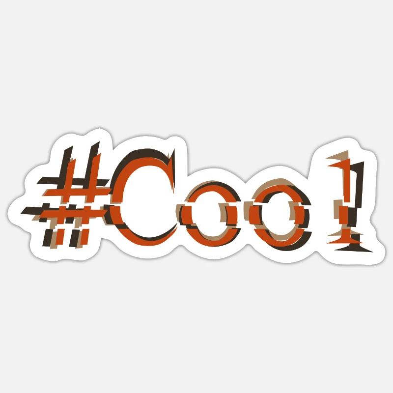cool - Sticker Größe S (10 x 10 cm) - Mattweiß