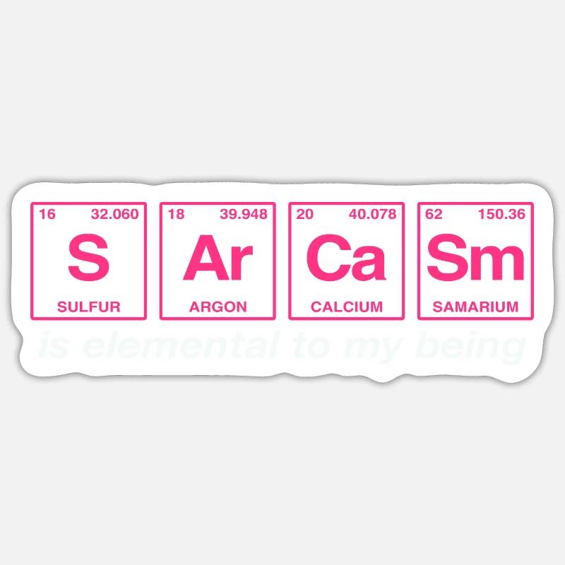 Dicton sarcastique: SARCASME - Système de perdiode Sticker taille S (10 x 10 cm)
