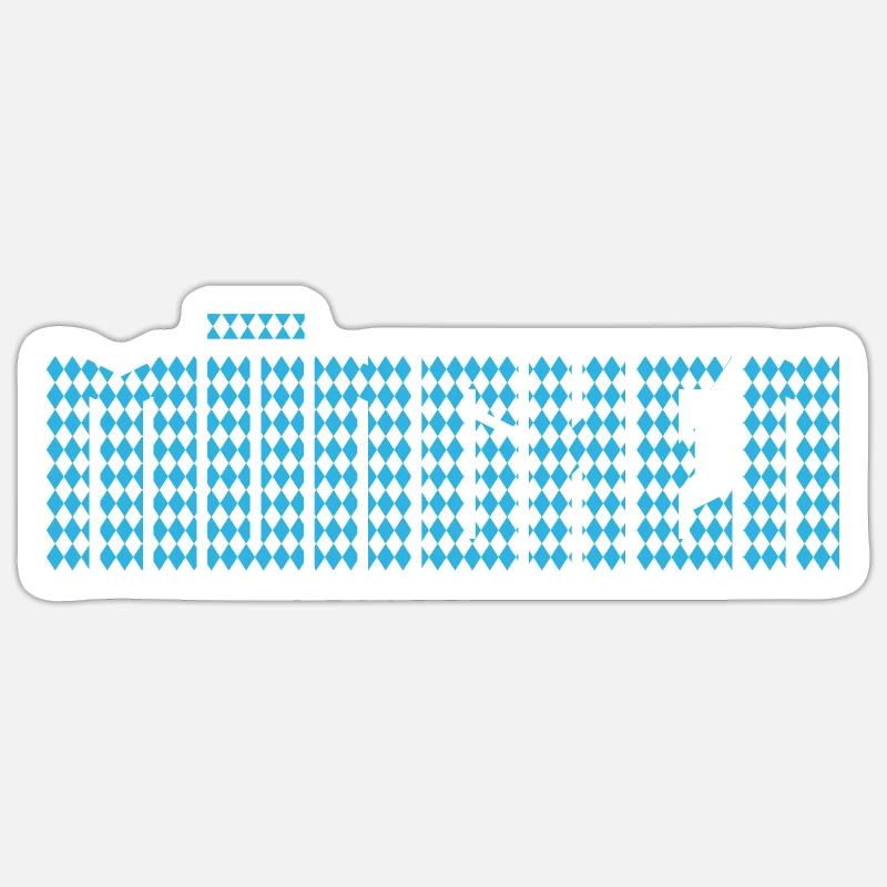 Mein München - Sticker Größe S (10 x 10 cm) - Mattweiß