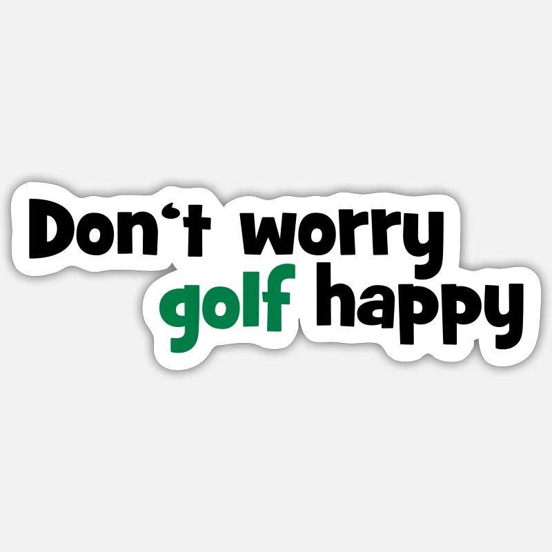 Golf - Sticker Größe S (10 x 10 cm) - Mattweiß