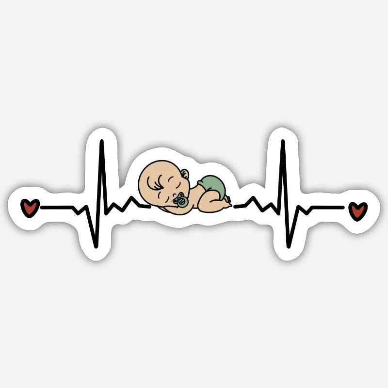 Bébé - Sticker taille S (10 x 10 cm) - blanc mat