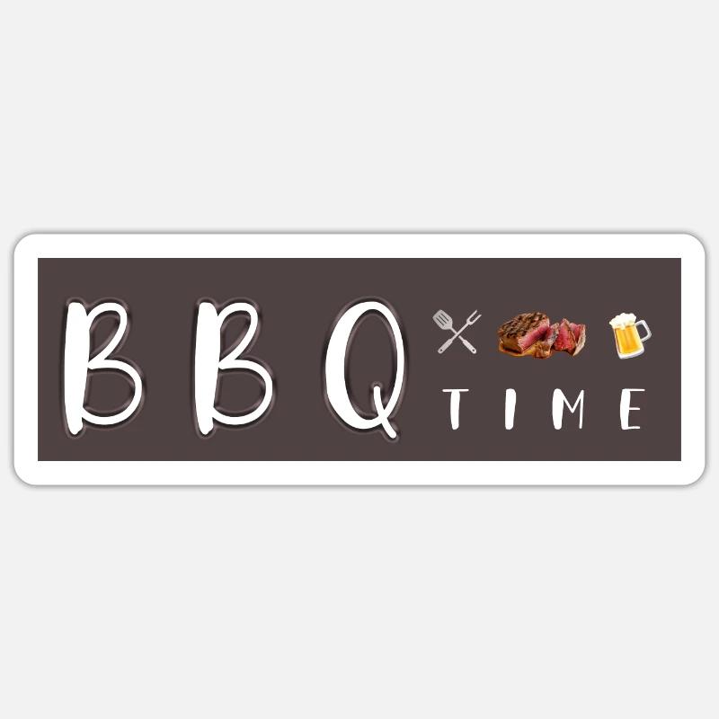 BBQ Time Sticker taille S (10 x 10 cm)