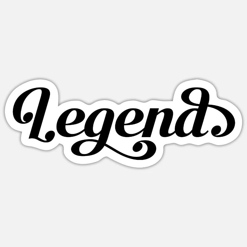 Legend - Sticker Größe S (10 x 10 cm) - Mattweiß