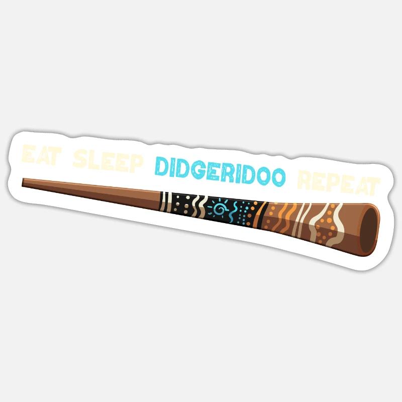Eat Sleep Didgeridoo Repeat Sticker size S (10 x 10 cm)