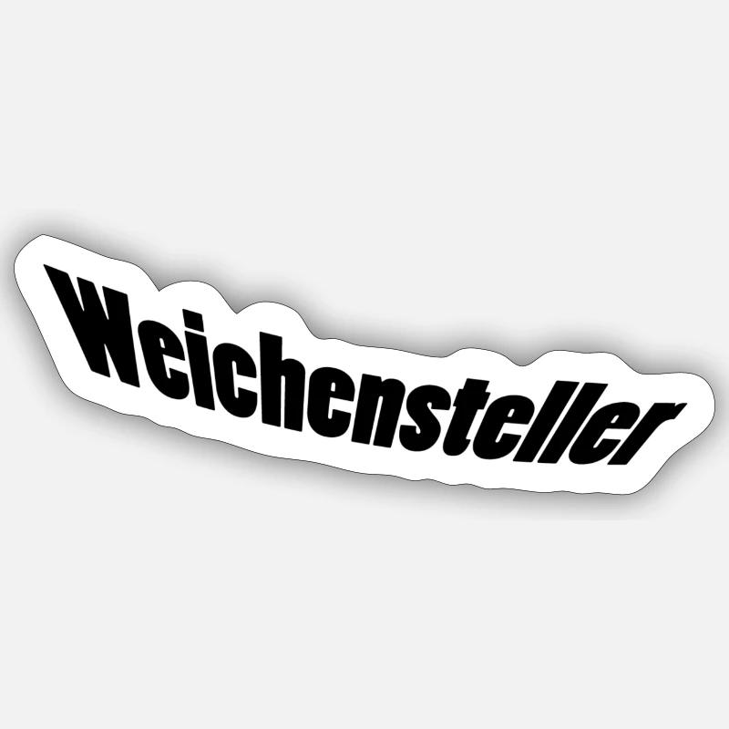 Weichensteller - Sticker Größe S (10 x 10 cm) - Mattweiß