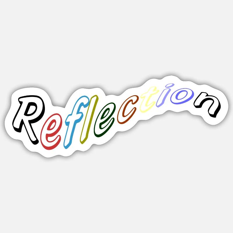 Réflexion - Réflexion Sticker taille S (10 x 10 cm)