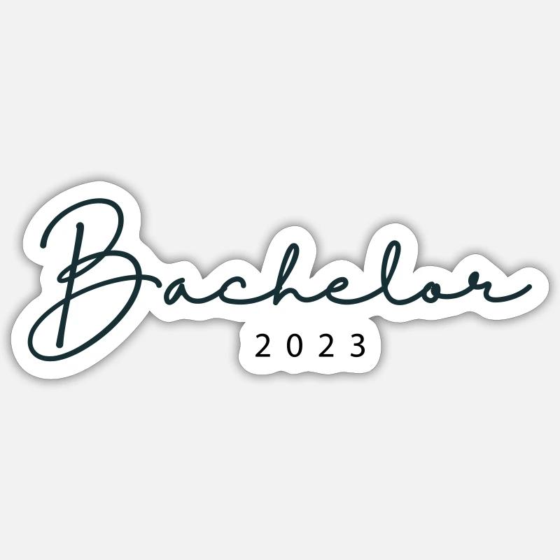 Bachelor Abschluss 2023 - Sticker Größe S (10 x 10 cm) - Mattweiß