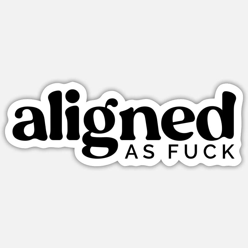 Aligned as - Sticker Größe S (10 x 10 cm) - Mattweiß