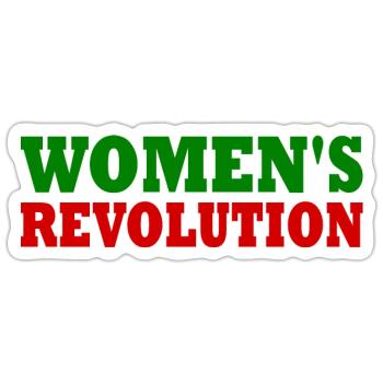 Womens revolution - Sticker taille S (10 x 10 cm) - blanc mat - Devant
