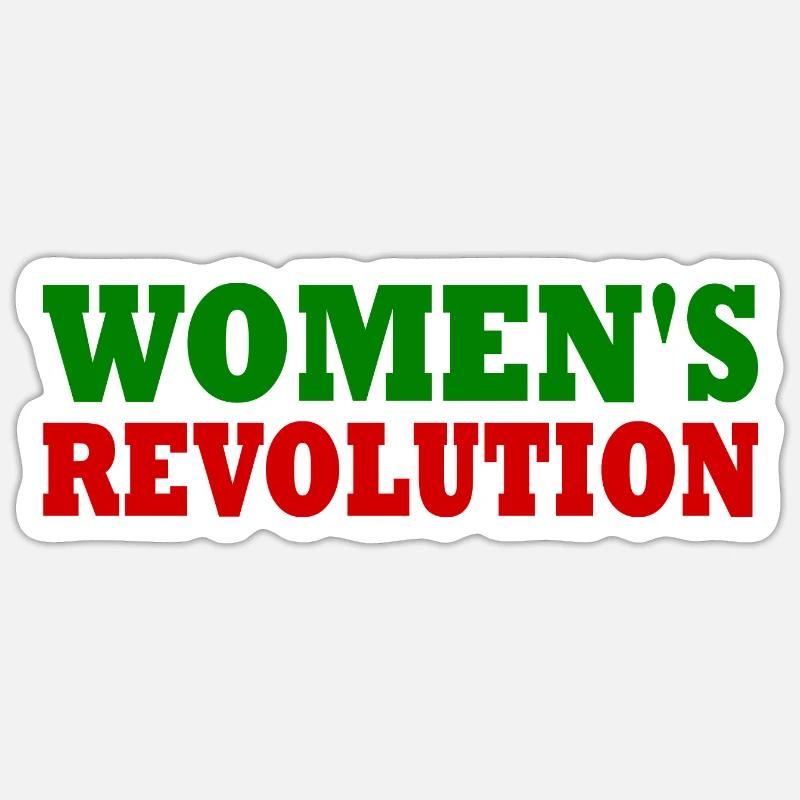 Womens revolution - Sticker size S (10 x 10 cm) - white matte